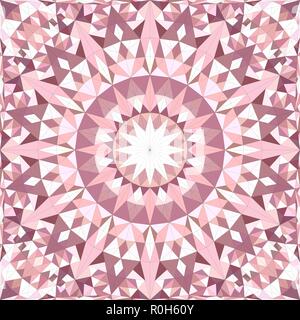 Rosa astratto triangolo senza giunture per mosaico caleidoscopio mandala pattern di sfondo Illustrazione Vettoriale