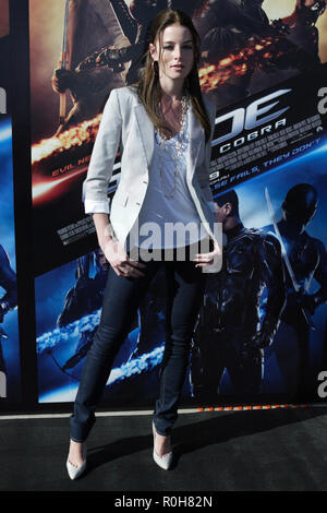 Rachel Nichols la conferenza stampa per promuovere il film 'GI Joe: la salita del Cobra" tenuto sul Porto di Sydney. Sydney, Australia. 20.07.09. Foto Stock