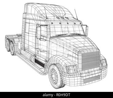 Recapito commerciale. Illustrazione di tastatura di 3d. EPS 10 formato vettoriale isolato su bianco. Illustrazione Vettoriale