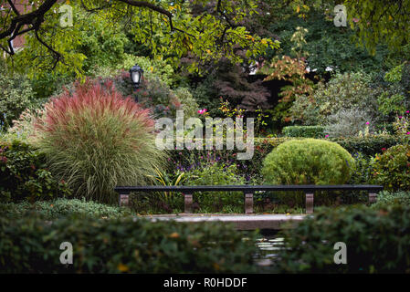 Autunno vedute del giardino nel Central Park di New York City. Foto Stock
