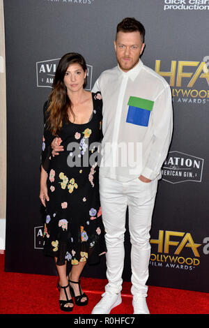 Los Angeles, Stati Uniti d'America. 04 Nov, 2018. LOS ANGELES, CA. 04 novembre 2018: Dan Reynolds & Aja Volkman alla XXII edizione Hollywood Film Awards presso il Beverly Hilton Hotel. Credito Foto: Paul Smith/Alamy Live News Foto Stock