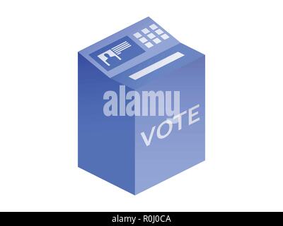 Urna elettronica icona isolati su sfondo bianco. Voto elettronico. Illustrazione Vettoriale Illustrazione Vettoriale