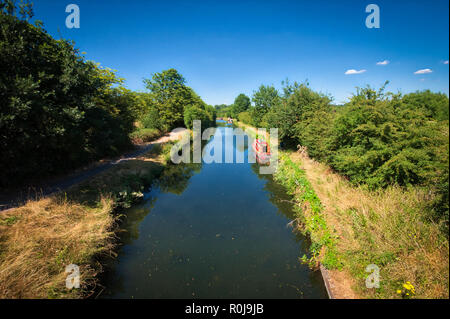 Grand Union Canal intorno a Denham Lock e Colne Valley, Regno Unito Foto Stock