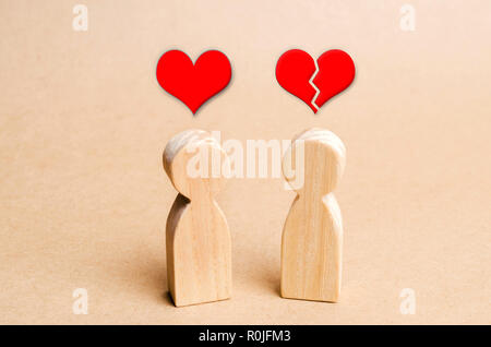 All'amore non corrisposto. Il rifiuto del riconoscimento nell'amore. Rifiuto di relazioni industriali, a rompere le relazioni. Cuore spezzato. Rapporto complicato, primo amore, quarr Foto Stock