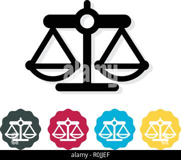 Giustizia Balance Icona come EPS 10 file Illustrazione Vettoriale