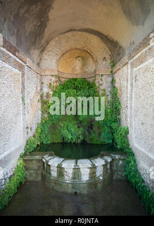 Villa D'Este (Italia) - stupenda villa di Tivoli, provincia di Roma, con belle colline terrazzate giardino rinascimentale e fontane. Sito UNESCO. Foto Stock