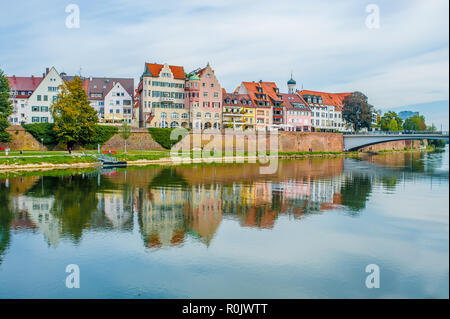 Panorama di Ulm city centre, Germania Foto Stock
