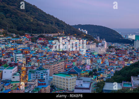 Famosa attrazione di cultura Gamcheon Village, Corea Foto Stock