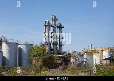 Industria chimica, Castrop-Rauxel, la zona della Ruhr, Renania settentrionale-Vestfalia, Germania, Europa Foto Stock