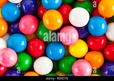 Close up di un mucchio di palle di gomma. Foto Stock