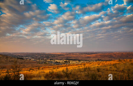 Affacciato su Pretoria dal Klapperkop fort, Pretoria, Sud Africa Foto Stock