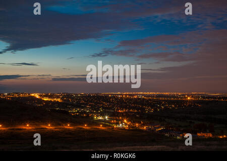 Affacciato su Pretoria dal Klapperkop fort, Pretoria, Sud Africa Foto Stock