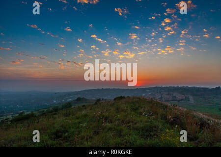 Affacciato su Pretoria dal Klapperkop fort, Pretoria, Sud Africa Foto Stock