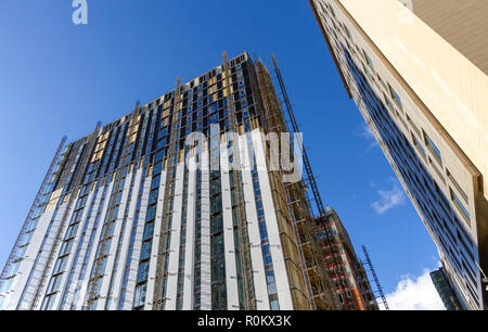 Edificio di nuova costruzione a MediaCityUK, Salford Quays, Manchester Foto Stock