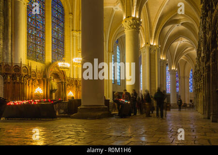 La cattedrale di Chartres, Chartres, Eure et Loire, centro Val de Loir, Francia Foto Stock