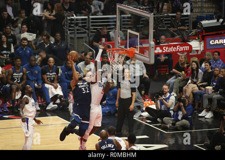 Los Angeles, CA, Stati Uniti d'America. 5 Novembre, 2018. durante la Houston Rockets vs Los Angeles Clippers a Staples Center il 5 novembre 2018. (Foto di Jevone Moore) Credito: csm/Alamy Live News Foto Stock