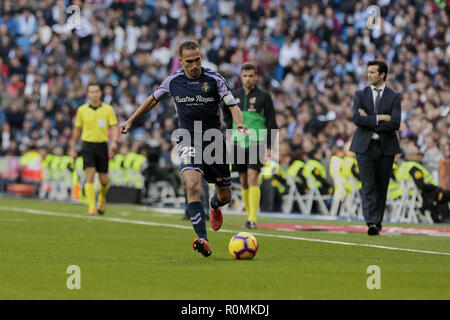 Madrid, Spagna. 3 Novembre, 2018. Real Valladolid è Nacho Martinez durante La Liga match tra il Real Madrid e il Real Valladolid a Santiago Bernabeu Stadium in Madrid.Punteggio finale: Real Madrid 2 - 0 Valladolid Credito: Legan P. macis/SOPA Immagini/ZUMA filo/Alamy Live News Foto Stock