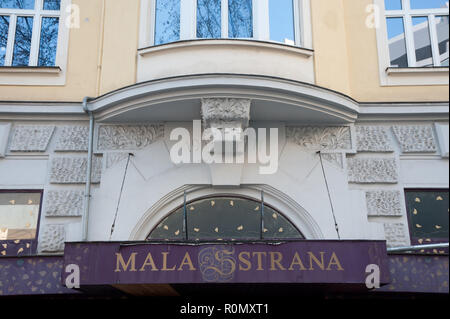 Wien, ehemaliges Mittersteigtheater Mala Strana am Mittersteig - Vienna, ex teatro Mala Strana Foto Stock