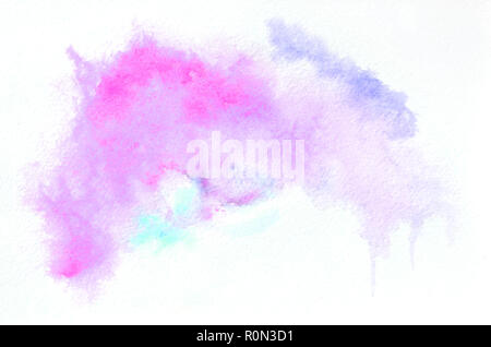 Disegnato a mano forma ad acquerello in un misto di toni per il design. Creative sfondo dipinto fatto a mano e decorazione . Foto Stock