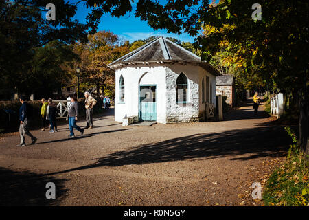 Una giornata fuori a St Fagans Museo Nazionale di Storia nel South Wales UK Foto Stock
