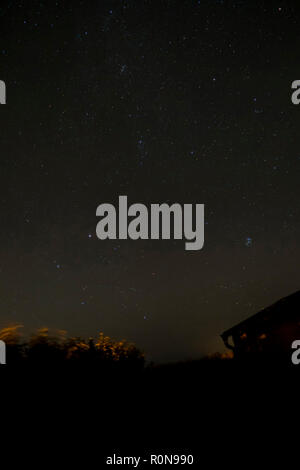 Cielo notturno su Fischland in Germania con la Via Lattea Foto Stock