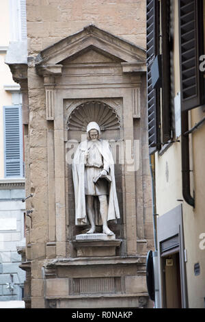 Statua sulla Loggia del Mercato Nuovo a Firenze, Italia Europa Foto Stock