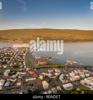 - Antenna Akureyri, Islanda settentrionale Foto Stock