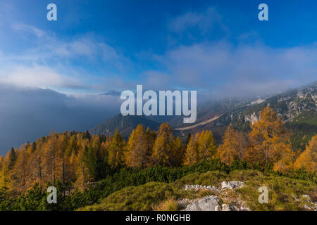 Mangart sella, Alpi Giulie, Slovenia Foto Stock