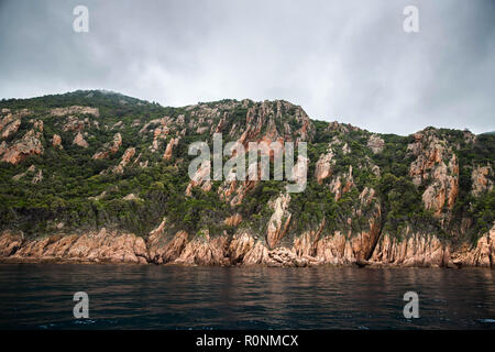Réserve naturelle de Scandola, Corse, Francia Foto Stock