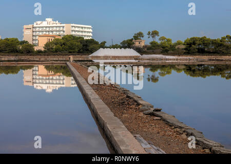 Colonia de Sant Jordi, Salinas de S'Avall, Maiorca, isole Baleari, Spagna, Europa Foto Stock