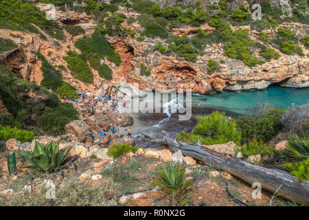 Calo des Moro, Maiorca, isole Baleari, Spagna, Europa Foto Stock