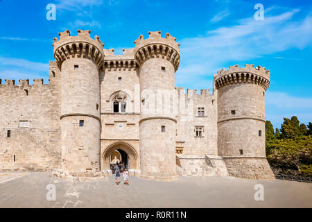 Grand Master palazzo nella città medievale di Rodi (Rhodes, Grecia) Foto Stock