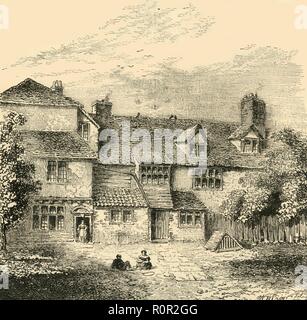 'Sir Walter Raleigh's House', (c1872). Creatore: sconosciuto. Foto Stock