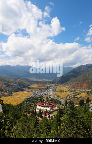 Paro Valley, Zuri Dzong escursione, Bhutan Foto Stock