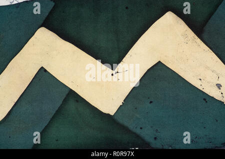Ornamento, frammento, hot batik, texture di sfondo, fatta a mano su seta, astratta e surrealismo arte Foto Stock