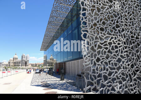 MARSEILLE, Francia - GIUGNO 20,2016: Museo della Comunità e civiltà del Mediterraneo (MuCEM; francese: Musee des civiltà de l'Europe et de la medi Foto Stock