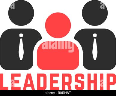 Semplice logo di leadership come il lavoro di squadra Illustrazione Vettoriale