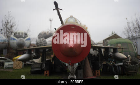 Mig 21, in corrispondenza della riga Aviation Museum, Lettonia Foto Stock