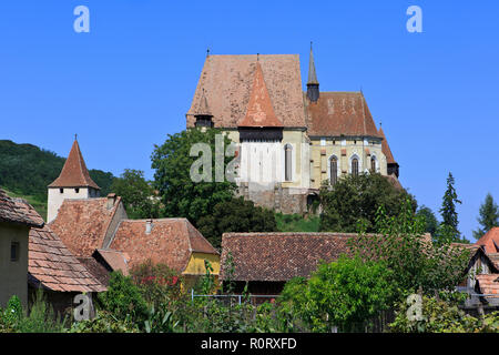 La Comunità luterana chiesa fortificata (1524) Biertan (Transilvania), Romania Foto Stock