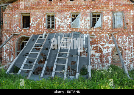 Santa Trinità Anzersky monastero del monastero di Solovki su un isola Anzer (Russia, regione di Arkhangelsk, Solovki) Foto Stock