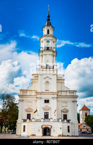 Il Municipio di Kaunas, chiamato anche il White Swan. Kaunas, Contea di Kaunas, Lituania, paesi baltici, Europa. Foto Stock