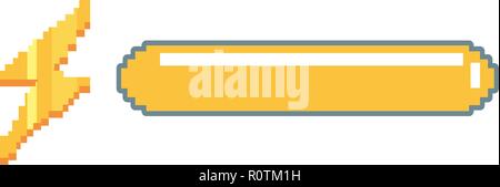 Livello di thunderbolt pixel video gioco illustrazione vettoriale Illustrazione Vettoriale