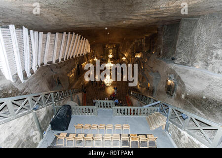 La chiesa sotterranea di santa Kinga a Wieliczka miniere di sale, Cracovia in Polonia Foto © Federico Meneghetti/Sintesi/Alamy Stock Photo Foto Stock