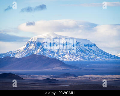 Herdubreid mountain, Islanda, Chiudi vista Foto Stock