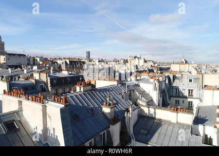 Vista sui tetti di Parigi, Francia Foto Stock