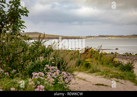 Vista da Maharees Beach sulla costa nord della penisola di Dingle, Irlanda, Europa. Foto Stock