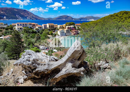 Assos village, Cefalonia, Grecia Foto Stock