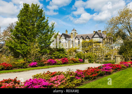 Il Galles, Conwy, Bodnant Garden e Bodnant House Foto Stock