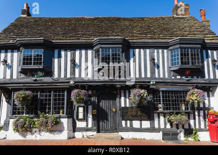 Inghilterra, East Sussex, Alfriston, la Star Inn Pub e Hotel Foto Stock