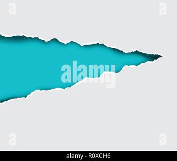 Un rip e frammenti di carta. Illustrazione Vettoriale. Illustrazione Vettoriale